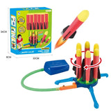 New Foot-stepping Small Outdoor Luminous Ejection Flying Flash Launch Rocket Children's Interactive Toys