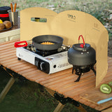 Foldable Gas Stove Windshield with Storage Layer - Ultra-Light Portable Camping Accessory
