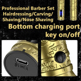 NEW 697 6 in 1 Grooming Kit Hair Clipper Nose Shaver Body Trimmer Professional Rechargeable Metal Vintage
