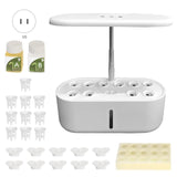 Smart Garden Hydroponics Growing System - 24W Full Spectrum 104 LED Desk with Water Pump Grow Light for Potted Plants