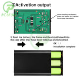 12V Rechargeable 3 Cell Solder-Free 18650 Tandem Battery Box Removable Protection Lid With DC Holder