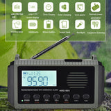 Hand Crank AM FM SW NOAA Weather 4 Ways 10000MAh Solar Powered Radio Torch SOS Alarm Power Bank for Survival