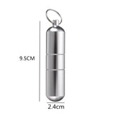 6X Aluminum Alloy Cigarette Holder Capsule Case Waterproof Pill Toothpick Holder Key Ring