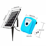 Solar Powered Pond Bubbler with Pipe, Bubble Stones & Oxygen Aerator Air Pump Kit - For Garden Fish Tank & Pool