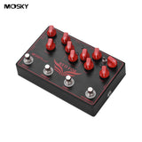 Mosky RED FOX 4-in-1 Electric Guitar Effects Pedal Chorus Delay Overdrive Loop Unit Audio True Bypass Guitar Parts &amp; Accessories