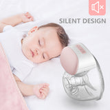 Bebebao Wearable Electric Pump Hands Free Breast Cup 8oz/240ml BPA-free 3 Modes 10 Suction Levels for Breastfeeding