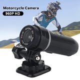 960P Motorcycle Helmet Mount Camcorder 170° Wide Angle Sport Camera Loop Recording Waterproof For Bike Motorbike Skiing