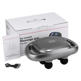 Six-head Red Light Fascia Rechargeable Waist Back Leg Massager Body Muscle Relaxation Electric Vibration Massage Gun