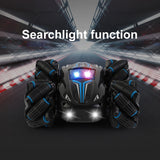 Double sided dump truck remote control lighting stunt music lateral drift high-speed climbing car toy