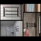 Premium Bar Hanger Double Hook Wall Mounted Bathroom Rack Kitchen Towel Holder
