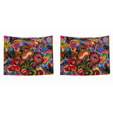 Mushroom Trippy Psychedelic Eyes Colorful Flowers Wall Hanging Hippy Tapestry For Home