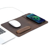 15W Charging Pad with Wrist Support, Fast Wireless Charger Non-Slip Mouse Mat for Gaming, Desk, PC