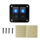 2 3 4 5 6 8 Gang 12V 24V Universal Rocker Switch Panel Waterproof RV Yacht Marine Boat Car Light ON/OFF