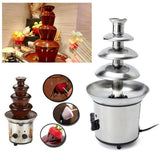 4 Tiers Electric Fountain - Melting Machine, Fondue Pot Set for Chocolate, Candy, Ranch, Nacho Cheese. UK, 230V.
