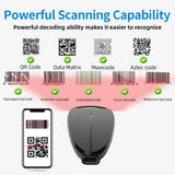 Barcode Scanner W7 Mini Wireless Bluetooth Handheld Portable 1D 2D QR Code Data Matrix PDF417 Reader With Storage Function