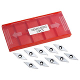 10Pcs Carbide Inserts Cutter Woodturning Chisel Tipped Replacement Blade for Wood Lathe Turning hine Tools 10X30mm