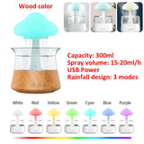 Mushroom Air Humidifier Colorful Night Lights Electric Aroma Diffuser Rain Cloud Smell Distributor Relax Water Drops Sounds