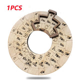 1PCS/2PCS/3PCS Music Instrument Wood Melody Maker of Fifths Circle Wooden Wheel and Musical Tool