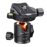 Ballhead Tripod Mount 28mm Large Ball Head Adapter QR Plate 1/4 Inch Aluminium Alloy 10kg Payload