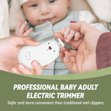 Trimmer Electric, Rechargeable Clippers With 6 Grinding Heads And LED Light, Safe Baby Nail File Easy To Use