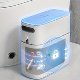 1pc Trash Can, Household Toilet Special Clip Seam Large Capacity Trash Can With Lid, Large Automatic Packing And Putting Paper Bucket