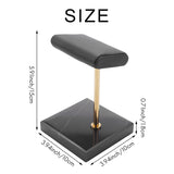 Marble Bracelet Display Black PU Leather Watch Placement Jewelry Stand