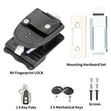 Entry Door Fingerprint Waterproof Lock Handle Latch with Deadbolt Remote Controller Keyless RV