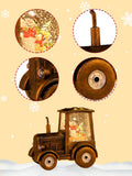 Christmas Steam Car Decoration Glowing Water Filled Small Wind Light Desktop Ornament Replaceable Battery Music Box