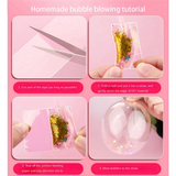 Kneading Full Set Nano Double-Sided Tape Paste Blowing Bubble Toy Sticker