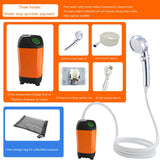 Outdoor Electric Pump Portable Camping Shower 4800mAh IPX7 Waterproof Temperature Display for Backpacking Travel Beach