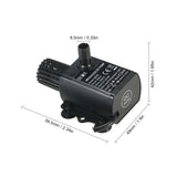 Decdeal Ultra-quiet Mini DC12V 10W Brushless Water Pump with 5.5*2.1mm Female Waterproof Submersible Fountain Aquarium