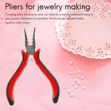 1 Pack 45 Steel Bead Crimper Tools Crimping Press Plier for Jewelry Making Red