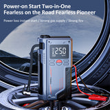 14.8V Tire Iator Portable Car Emergency Power Bank Jump Starter 10000mAh Air Pump Battery Booster Device Up to 4.0L Gas
