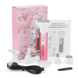 Wet And Dry Available Ladies Shaver Set Five-in-one Epilator Armpit Leg Hair Private Parts Shaving Repair Container
