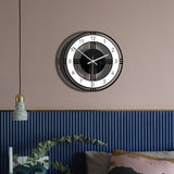 Nordic Style Wooden Wall Silent Transparent Acrylic Clock Home Living Room Corridor Study Decoration