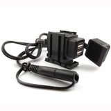 100cm SAE To Cable Adapter 3.1A Waterproof Motorcycle USB Charger Kit Dual Port Power Socket for Phone Tablet GPS