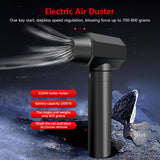 130000RPM Turbo Fan Electric Dust Removal Jet Dry Blower - Cordless Compressed Air Duster for Home and Cars, Rechargeable