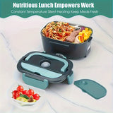 1PC Electric Lunch Box Food Heater, 2-in-1 Portable Food Heater, Leak Proof, Lunch Heating