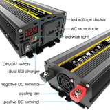High-Power Pure Sine Wave Voltage Converter - DC 12V to 220V for Car and Home. Peak Powers: 8000W, 6000W, 4000W, 3000W. Solar Inverter