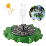 Lotus Leaf Solar 1.4W Bird Bath Fountain with 6 Nozzles ating Water Pump for Garden Decor