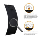 200W 100W Flexible Panel Kit 18V Cell 10A-100A Controller for Mobile Phone Car RV Camping Solar Plate Charger