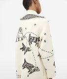 Heavy Industry Hand-embroidered Cashmere Knitted Cardigan