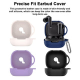 Headphone Protective Silicone Earbuds Case Cover with Carabiner for Soundcore C30i Shockproof