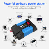 500W Power Inverter DC 12V to AC 110V Car Charger Converter with Dual USB Ports 8 Safety Protection Suitable