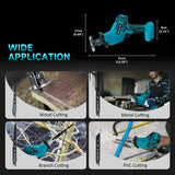 Cordless Reciprocating for 18V Battery 3000SPM Variable Speed Trigger Wood Metal PVC Cutting Saber Saw (No Battery)