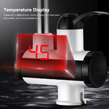 Electric Heater Tankless Instant Faucet Cold Hot Water With LED Display For Kitchen Bathroom