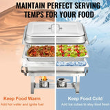 1Pcs 1/2/3 Grid Pans Rectangle Chafing Dish Stainless Steel Chafer Catering Buffet Set Food Insulated dining stove For canteen