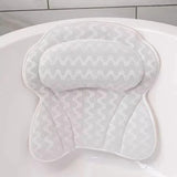 Hotel Universal Suction Cup 4D Mesh Health SPA Bath Backrest Cushion Washable Anti-slip Pillow