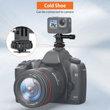 VRIG AC24 Sports Camera Cold Shoe Adapter 180° Adjustable with 1/4 Inch Screw Hole Tripod Mount for GoPro Hero 12/11/10/9