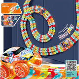 New Race Track DIY Changeable Speed Trac Set Electric Slot Train Rail Magic Flexible Railway Birthday Gift for Boys